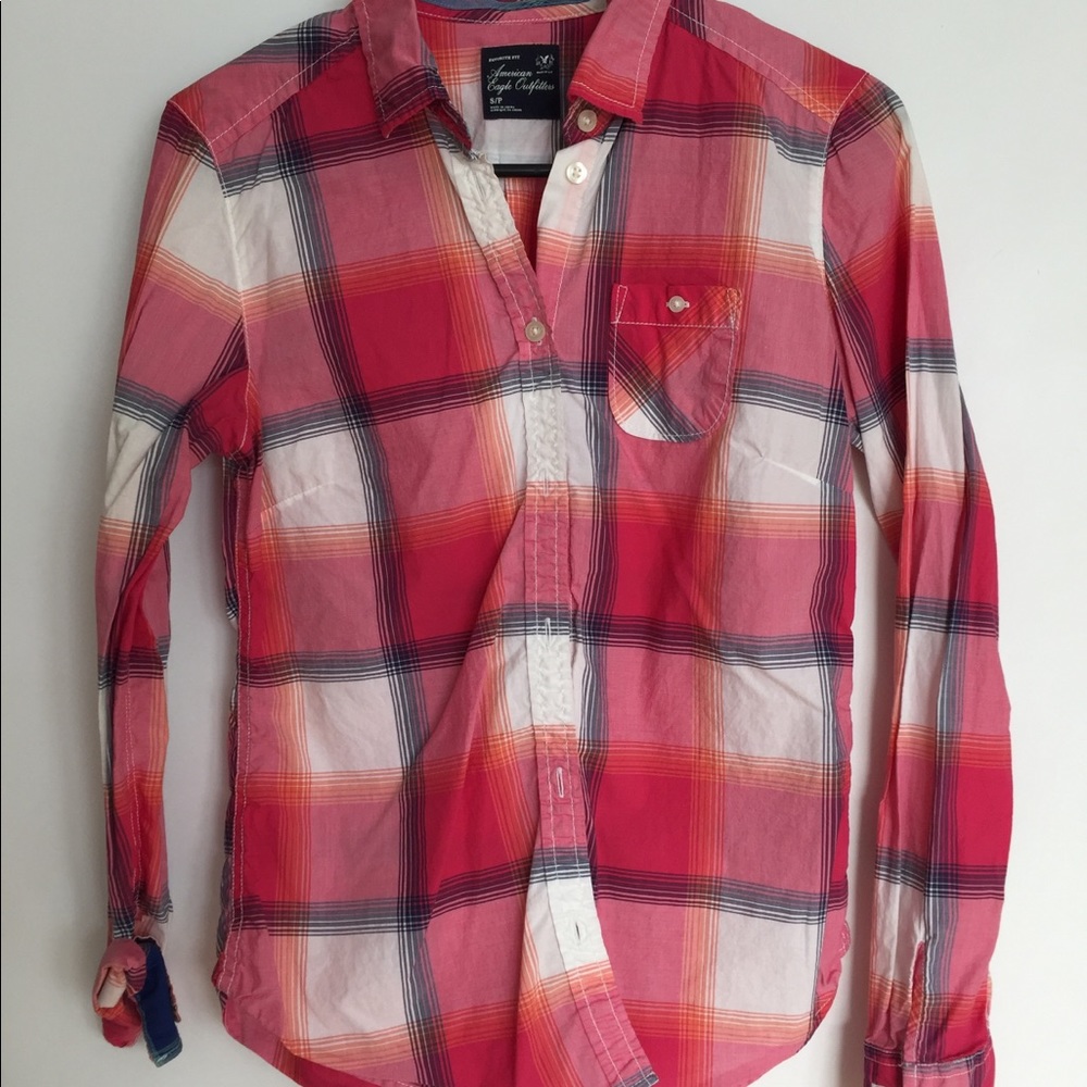 COPY - American Eagle plaid button up blouse, siz…